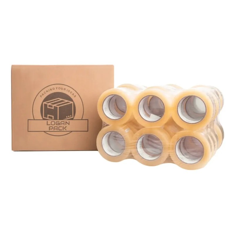 Logan Pack Cinta Adhesiva Transparente, 48mm X 150m, Pack 36