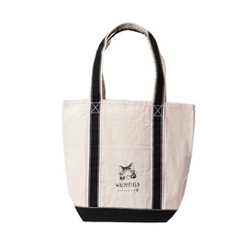 Wachifudo WTCE-02A Dayan Cat Tote Bag, Medium, Fits A4 Size, Cats, Women's, Canvas Fabric, Canvas, Cotton, Thick,, Black