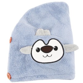 Baluue Microfiber Hair Drying Towel Wrap Super Absorbent Cap for Rapid Hair Drying Cute Cartoon Design for Boy Girl and Moms Soft Bathing and After Showers