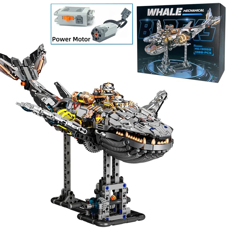 Mechanical Sea Animal Building Blocks for DIY Construction – Motorized