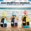 lifwimner Mesh Beach Backpack with Wet Pocket Drawstring Pool Bag