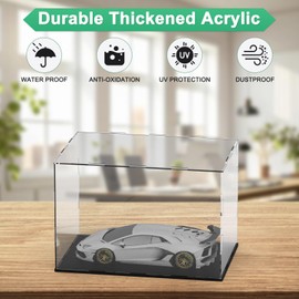 M METERXITY Clear Acrylic Display Case, 12 x 8 x 8 Inch Assemble Acrylic Display Box Rectangular Dustproof for Action Figures/Model/Statues/Collectibles/Doll/Toys/Home Storage