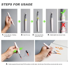 24 Glitter Brush Marker Pens Real Brush Tip Sparkle Glittery Paint Pen Shimmer Markers Soft Brush Nib Travel Display Case Assorted Colours Artist Set Paintbrush Tips (24 Colour Glitter Brush Pen Set)