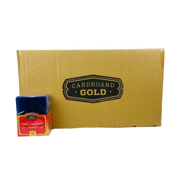 Cardboard Gold Top Loaders for Cards - 1000 Count, 3x4 Protectors, Crystal Clear Trading Card Toploaders for Football, Hockey & More