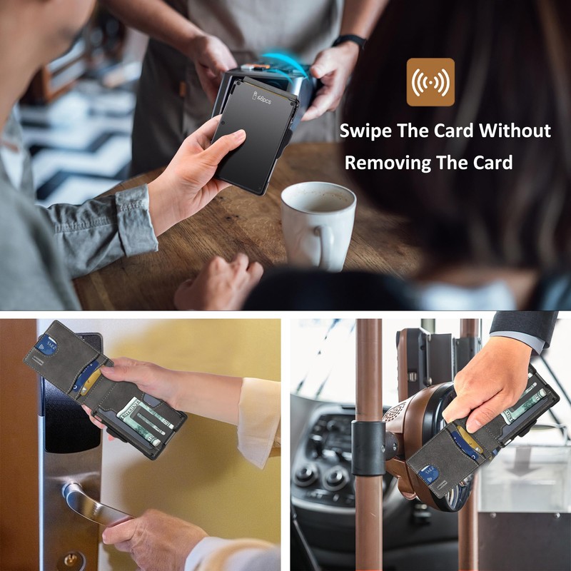 umoven Wallet for Men - with Money Clip Slim Leather