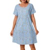 Tugege Women's Nightgown Short Sleeve Sleepshirts House Dress Sleepwear Casual