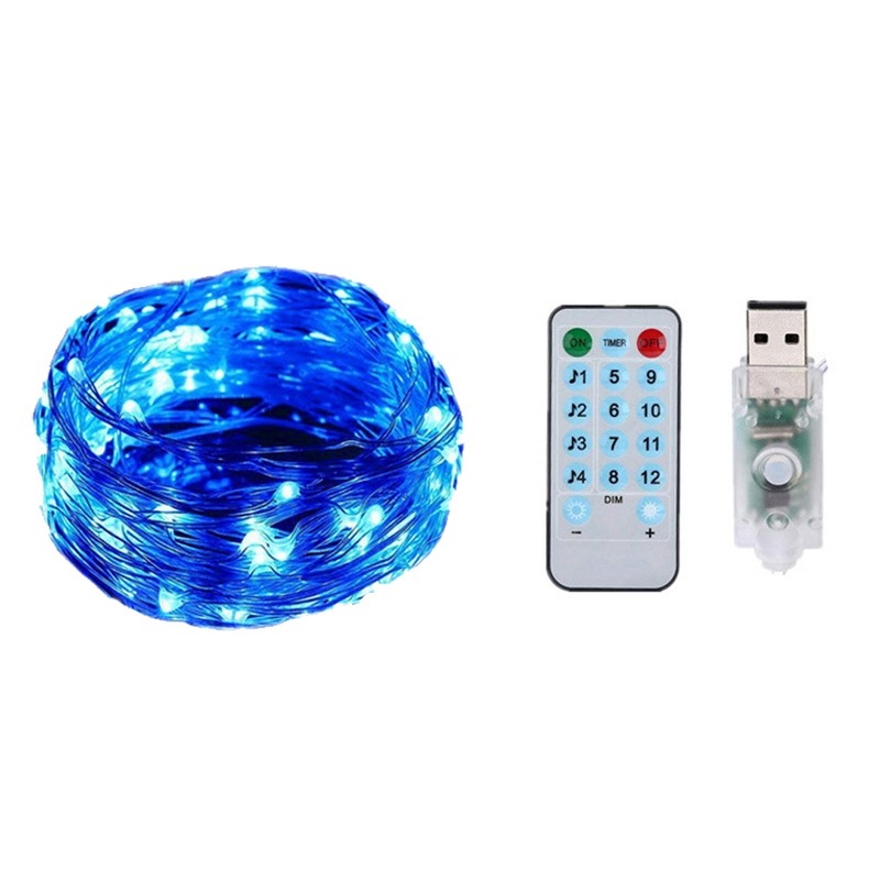10M 100 Lights Sound Activated Copper Wire LED String Lights