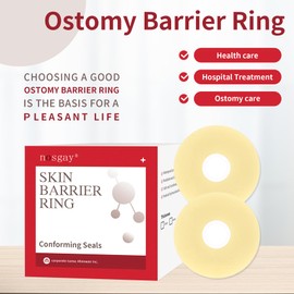 Moldable Ostomy Barrier Rings - Barrier Rings for Ostomy Bags - Sting-Free Hydrocolloid Ileostomy Elastic Ostomy Rings Seal for Colostomy Bags (4mm 10PCS)