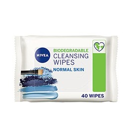 NIVEA Biodegradable Cleansing Wipes Normal Skin (40 sheets), Biodegradable Wipes made from 100% Plant Fibres, Make-Up Wipes, Face Wipes Makeup Remover