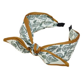 TQUXNGA Haarreif mit Blumendruck, für Yoga, Sport, zartes Haarband mit Schleife, für Damen, Teenager, zum Waschen des Gesichts, Haar-Accessoire