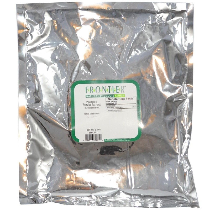 Frontier Co-op Stevia 85% Steviosides Extract (White) Powder | 1/4
