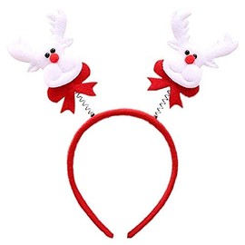 KIRALOVE - Hair Band Reindeer Santa Claus Christmas Costume Accessories Red and White
