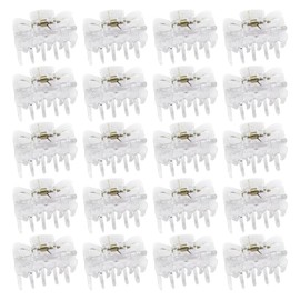 20 Pcs Small Clear Hair Claws No Slip Jaw Hair Clips Tiny Hair Claw Clips Strong Grip Hair Clips Little Hair Clamps Plastic Hair Barrettes Mini Hair Accessories