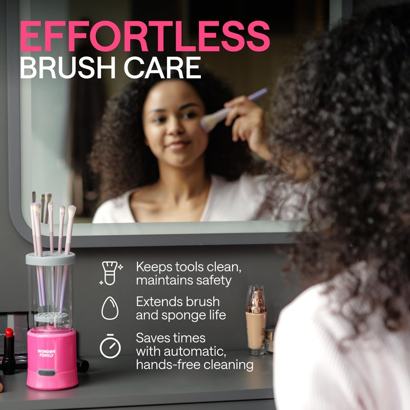 2-in-1 Electric Makeup Brush Cleaner Machine - Clean and Dry