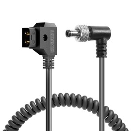 Alvin's Cables D-Tap to Right Angle Locking DC Coiled Power Cable for Atomos Monitor Video Devices PIX-E7 PIX-E5 7 Touchscreen Display Hollyland Mars 400s