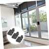 TEHAUX 3pcs Barn Door Stopper Carbon Bumper for Sliding Doors