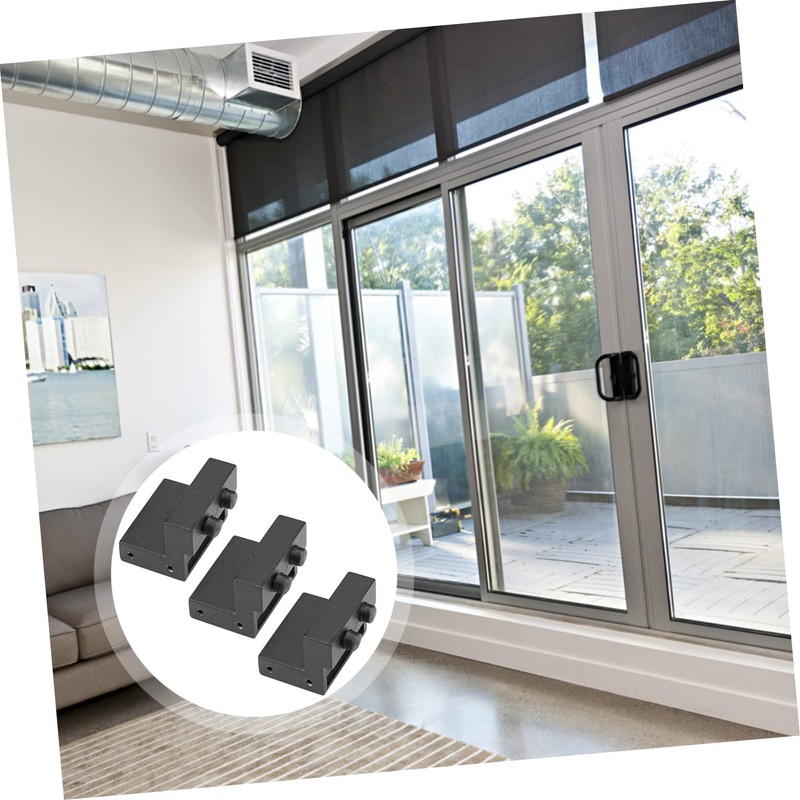 TEHAUX 3pcs Barn Door Stopper Carbon Bumper for Sliding Doors