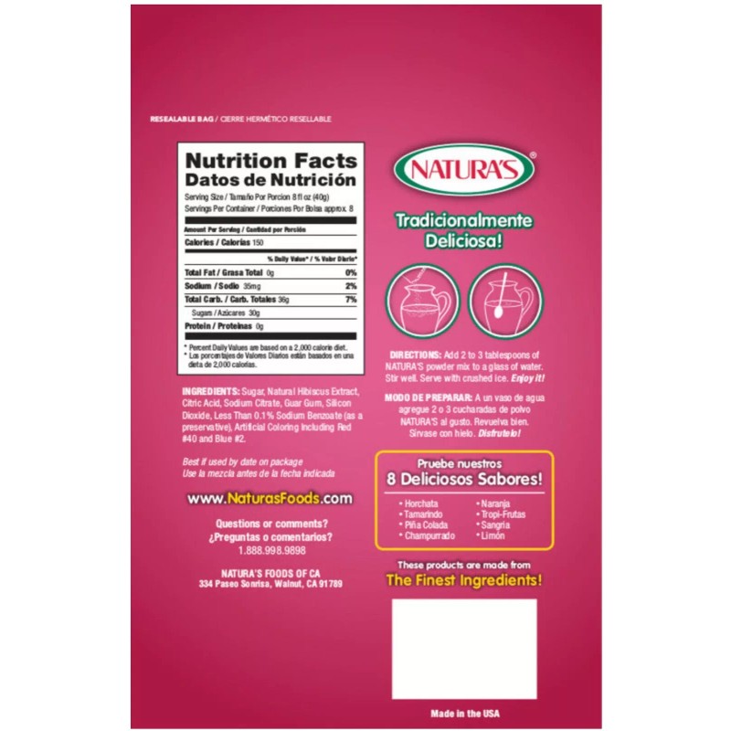 NATURA'S NATURA'S Jamaica Instant Drink 12 Oz Traditional - USA