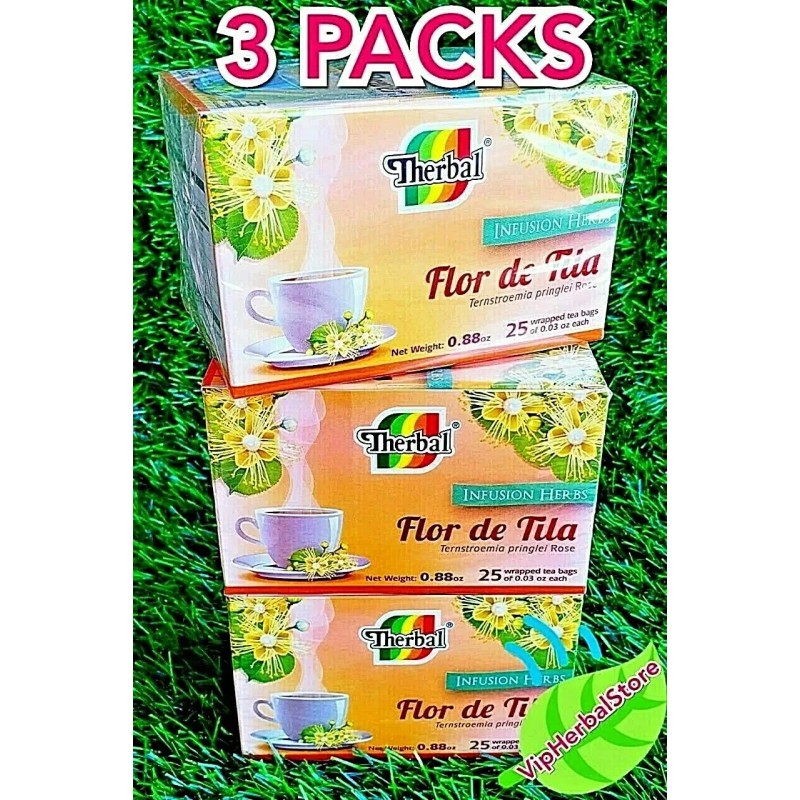 Therbal 3 Boxes LINDEN FLOWERS TEA Te de Tila 75