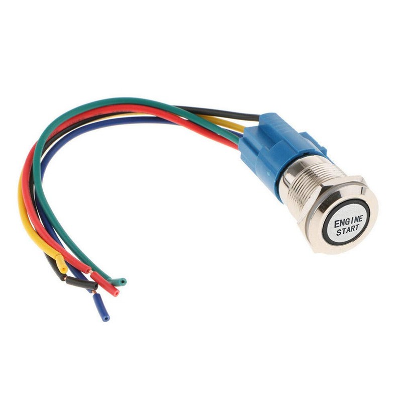 ESUPPORT 12V Car Vehicle Blue LED Light Headlight Push Button