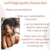 Afro Kinkys Bulk Human Hair for, Loc Repair, Twists, Afro