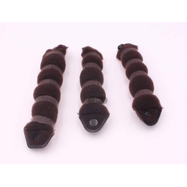 Set of 2 Magic Hair Styler Hot Donut Hair Bun Fashion Twist Ring Former Shaper Donut Bun for Women (Coffee, One size)