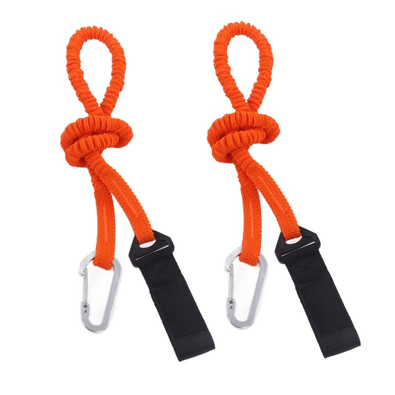 2pcs Kayak Paddle Leashes Stretchable Safety Canoe Paddle Leash Kayak