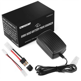 Szwisechip Cargador de batería RC para 3,6 V-10,8 V NiMH/NiCd Paquetes Hobbies Airsoft, Coche RC, Camión RC, Pistola de aire, Aviones RC, Compacto con Estándar / Mini Tamiya, TRX