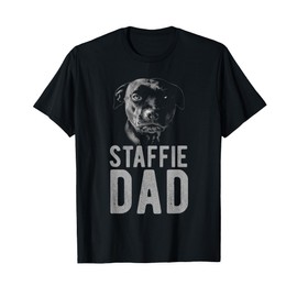Staffordshire Bull Terrier in black for men - staffie dad T-Shirt