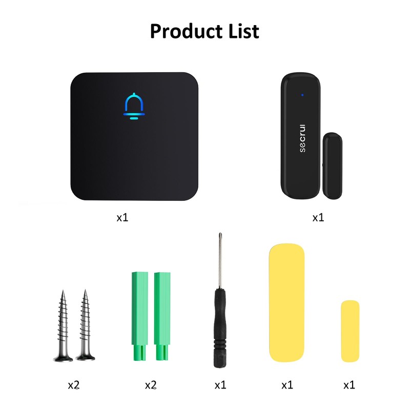 SECRUI Wireless Door Chimes When Entry for Business/Home/Office/Store (500ft Range