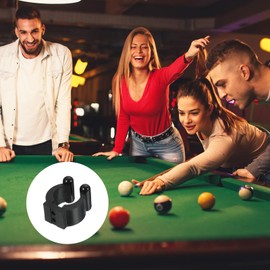 M METERXITY 4 Pack Billiards Cue Locating Clip Holder - Plastic Lightweight Pool Stick Clips, Wear-Resistant, Apply to Fishing Rod Pool Cue (17mm Dia, Black)