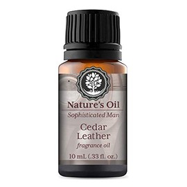 Cedar Leather Fragrance Oil 10ml for Men's Cologne, Diffuser Oils, Making Soap, Candles, Lotion, Home Scents, Linen Spray and Lotion