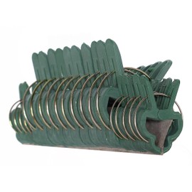 RamPro Ram-Pro 20 Piece Green Gentle Gardening Plant & Flower Lever Loop Gripper Clips, Tool for Supporting or Straightening Plant Stems, Stalks, and Vines, Garden Clips
