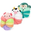 PHOGARY 3 Pack Bath Loofahs Shower Sponge Balls, Animal Mesh