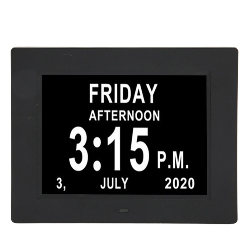 Digital Day Clock 7 Inch Auto Dimmable Clock with Unabbreviated