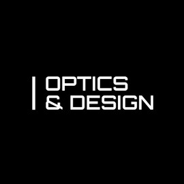 Optics and Design Sign Sticker Decal Notebook Car Laptop 5.5" (White)