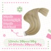 YoungSee Invisible Tape in Hair Extensions Blonde Highlighted Tape in