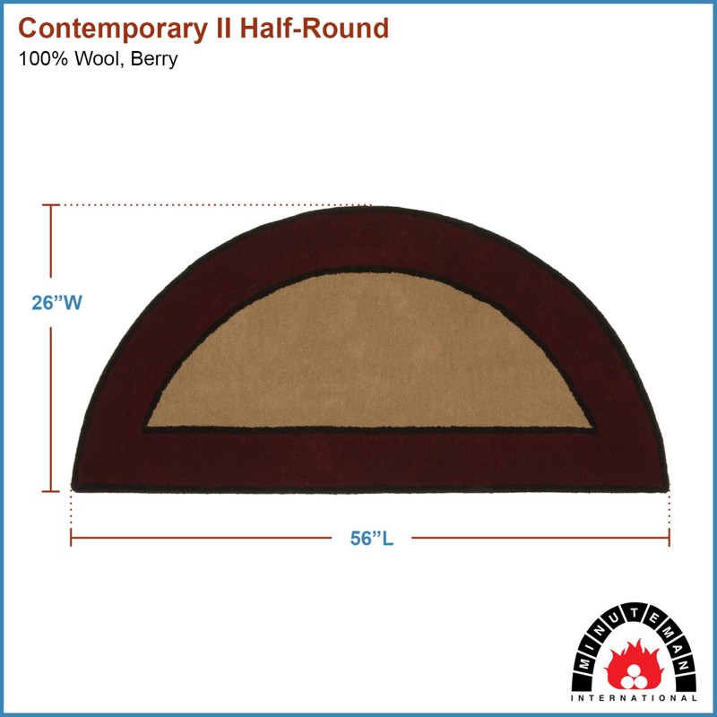 Minuteman International Berry, Contemporary II Half Round Rug