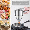 Choxila 40oz Pancake Batter Dispenser, Stainless Steel 4 Caliber Funnel