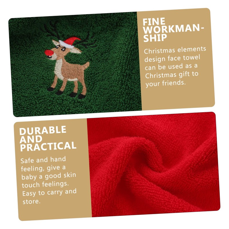 Mikinona Soft Spa Towel Set Christmas Design 6pcs Cotton Face