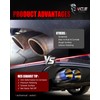 MZS Exhaust Tip, Stainless Steel 2.5" Inlet 3.5" Outlet 9.5"