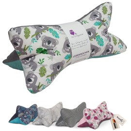 Leseknochen Nackenkissen Tiere bequem und waschbar! Handgestopft und genäht in Deutschland - Nutzbar als Nackenrolle Kissen Nackenrolle (Koala Mint)