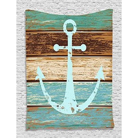 YISUMEI Blanket 125 x 150 cm Cuddly Blankets Soft Flannel Soft Fleece Blanket Bed Throw Nautical Decor Anchor