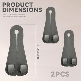 Tecledsn 2PCS Car Hooks for Headrest, Car Seat Back Storage Hook, 2 in 1 Car Headrest Hidden Hook, Car Organization Accessories Double Headrest Hooks Purse Holder for Handbags Purses (Gray)