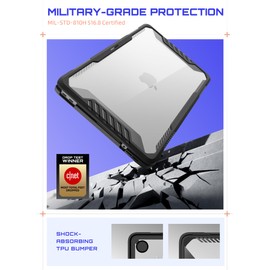 SUPCASE for MacBook Neo Case 13 Inch 2026 (Unicorn Beetle), Model A3404 (A18 Pro Chip) Heavy Duty Rugged Military-Grade Protection Anti-Scratch Hard Shell Protective Cover for MacBook Neo 13", Black