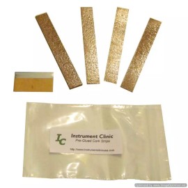 Instrument Clinic Premium Composite Cork Strips, Pre-Glued, for Clarinet, Sax, Flute Keys!