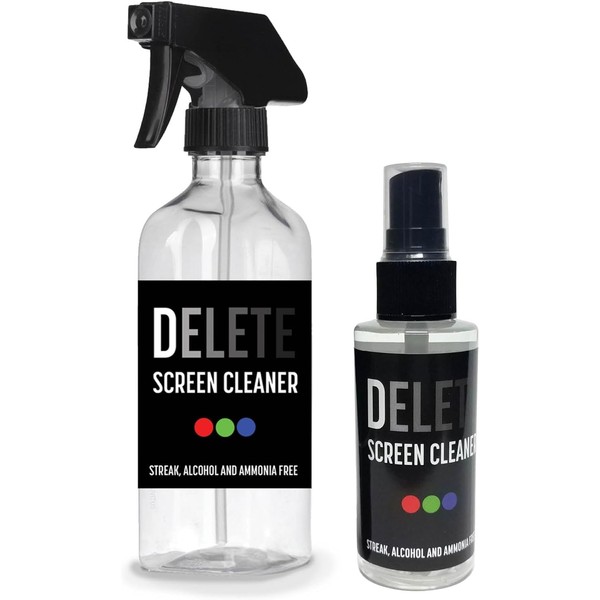 Delete Screen Cleaner Bundle -2oz & 16oz Spray Bottle Bundle