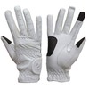 eGlove EQUEST GRIP PRO Leather Touchscreen Horse Riding Gloves (White,