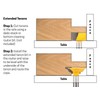 YONICO Router Bits Set Exterior Door Rail and Stile Extended