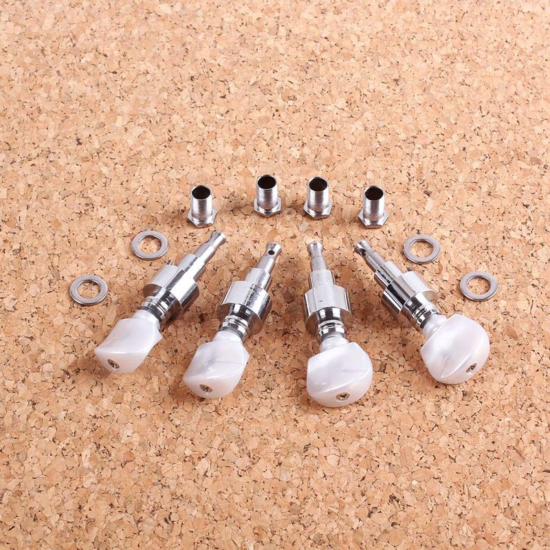 Alnicov Geared Banjo Pegs Machine Heads with Pearled Pegs for